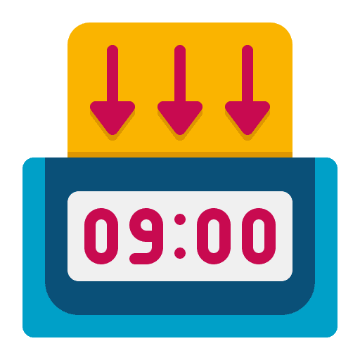 Clock in industry job work icon