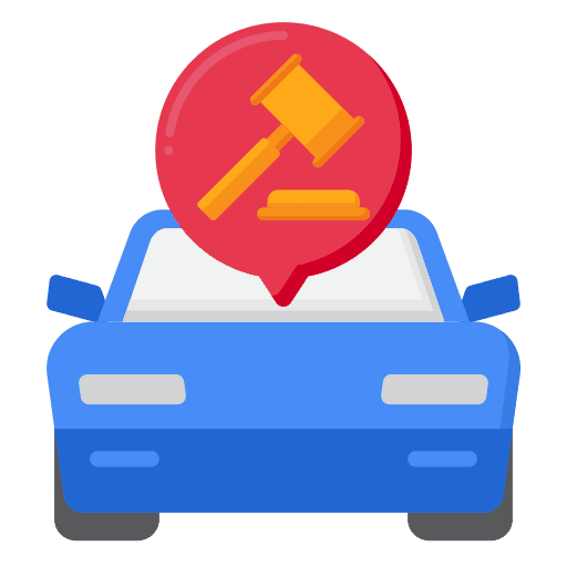 Cars vehicle transportation auction icon
