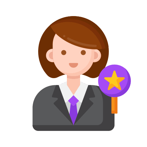 Expert woman science professional icon