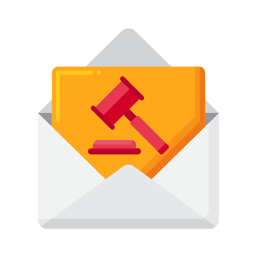 Invitation business and finance bid auctions icon