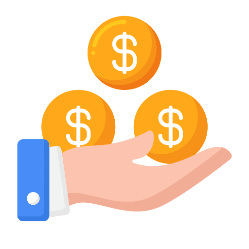 Percentage auction business and finance percentage icon