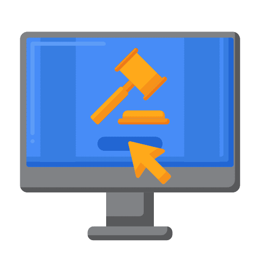 Website auction auctions business and finance icon