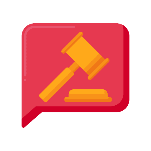 Gavel fair law symbol icon