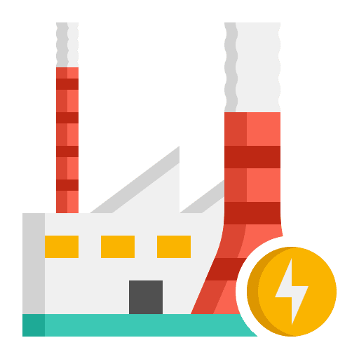 Electricity power generation electric generator icon