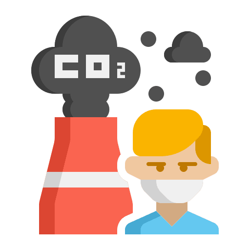 Air pollution ecology and environment smoke air pollution icon