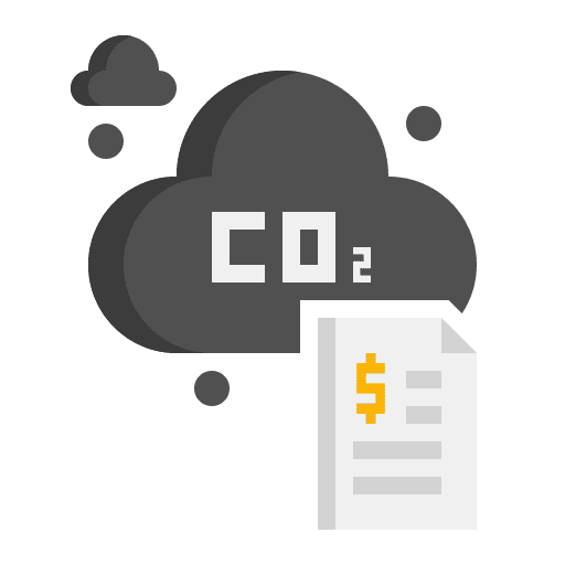 Carbon dioxide ecology and environment save energy carbon footprint icon