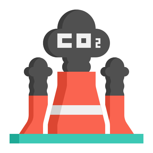 Emission carbon sequestration industry pollution icon