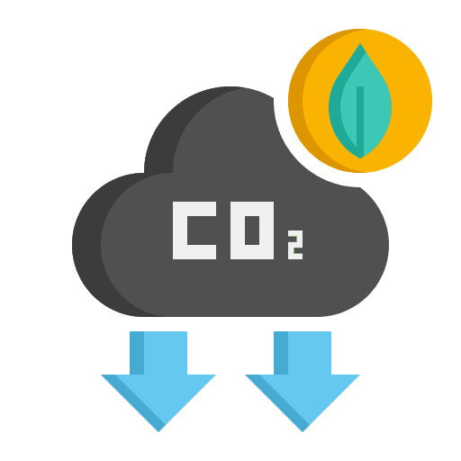 Low emission ecology and environment ecology renewable energy icon