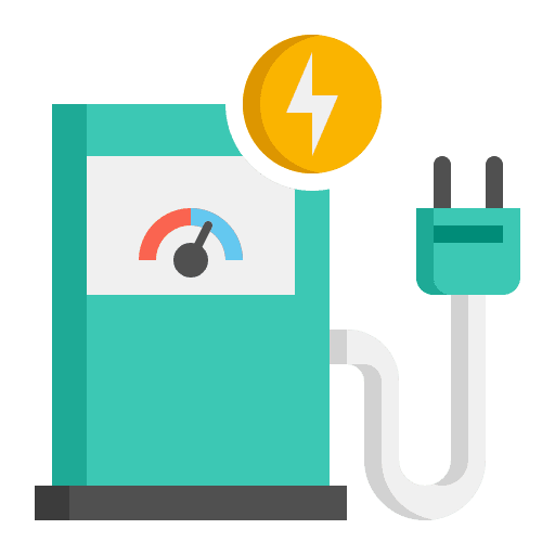 Charging station charging station power saving icon