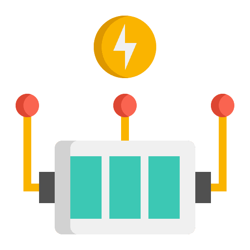 Grids saving energy storage icon
