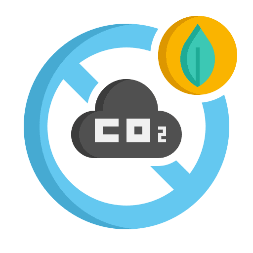 Zero emission zero emission ecology and environment zero icon