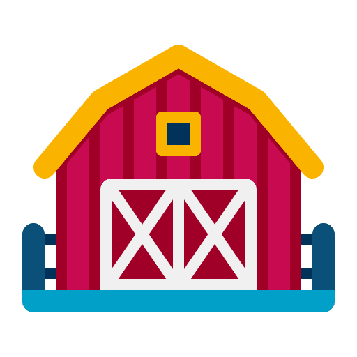 Barn storage barn farming and gardening icon