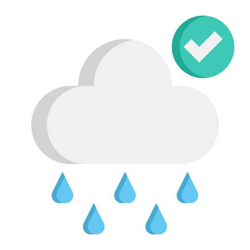 Rain ecology and environment weather drop leaf table icon