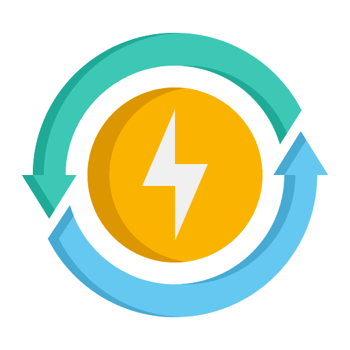 Renewable energy renewable saving renewable energy icon