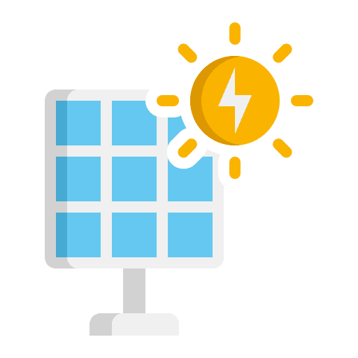 Solar power power solar panel ecology and environment icon
