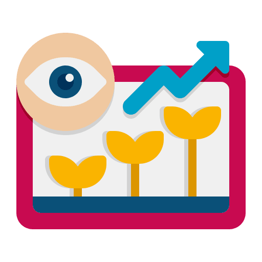 Analysis smart farm information farming and gardening icon
