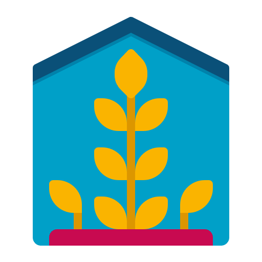 Greenhouse ecology farming and gardening cultivation icon