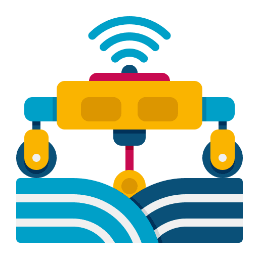 Robotics farming and gardening harvest smart farm icon