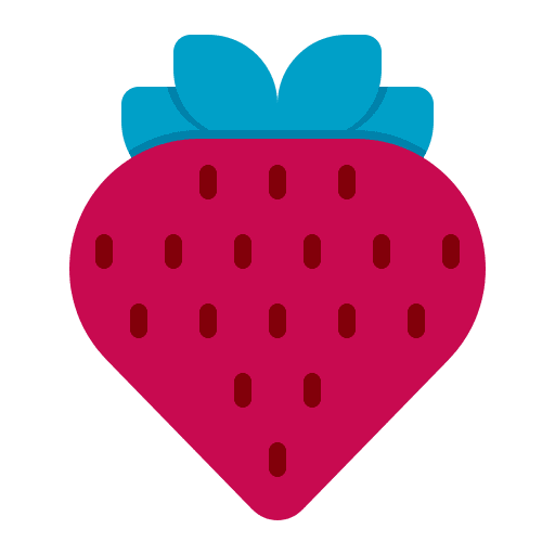 Strawberry food and restaurant vegetarian healthy food icon