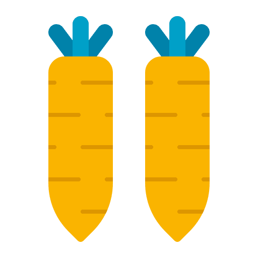 Carrot carrot diet organic icon