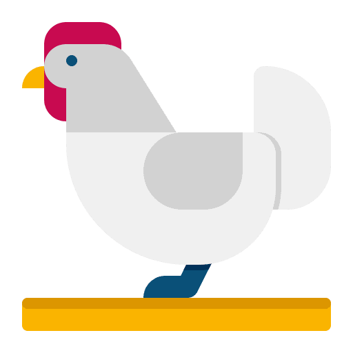 Chicken animal kingdom food and restaurant zoo icon