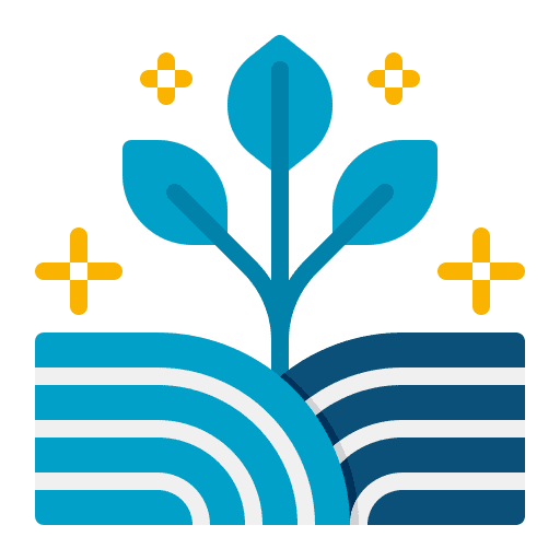 Farm land sprout growth icon