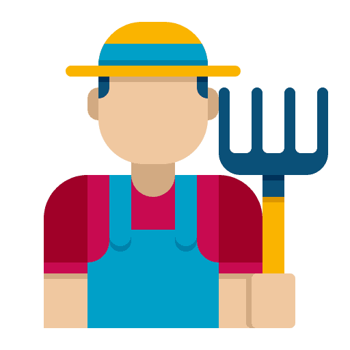 Farmer people man male icon