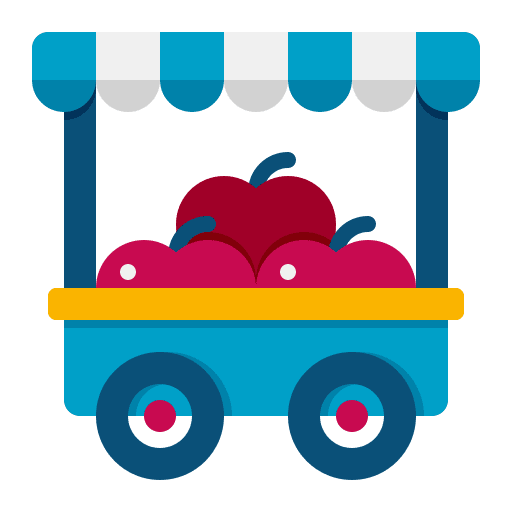 Fruit fruit grocery cart farm icon