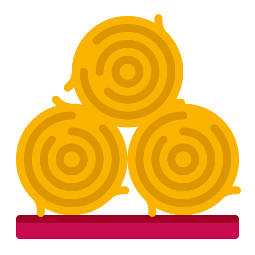 Hay bale rolled hay roll stalk icon