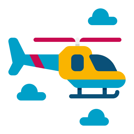 Helicopter transportation flight helicopter icon