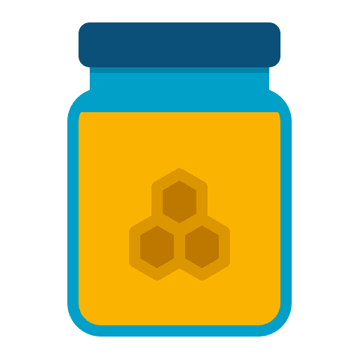 Honey jar farm food and restaurant container icon