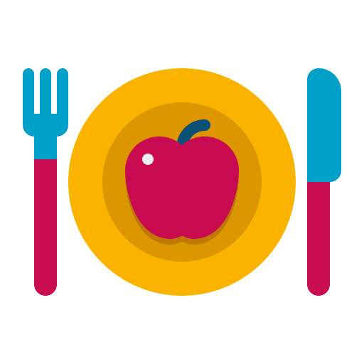 Eat knife organic food and restaurant icon