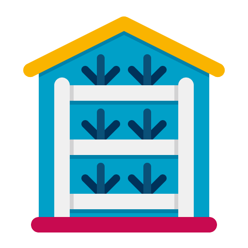 Indoor farm farming and gardening indoor icon