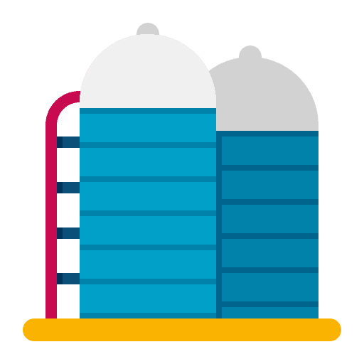 Silo farming and gardening building farm icon