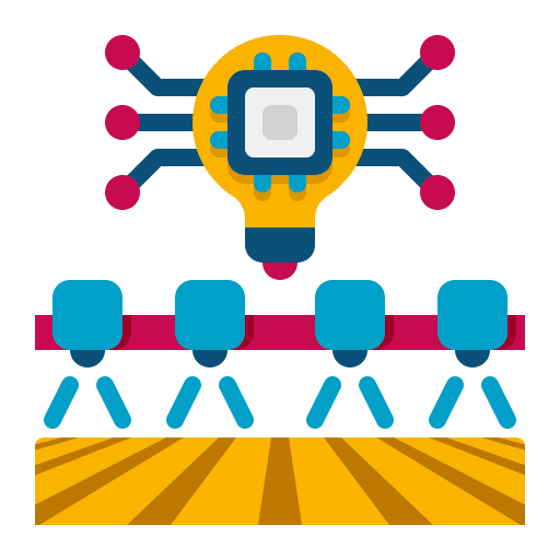 Spraying watering agriculture drone icon