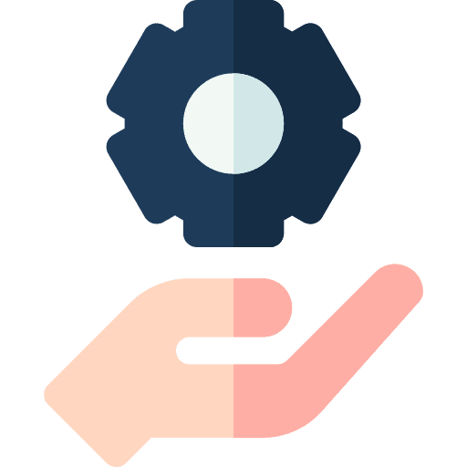 Gear maintenance configuration hands and gestures icon