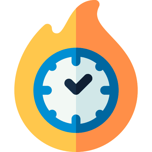 Time deadline burn time icon