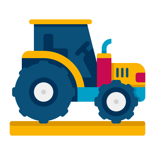 Tractor transport agriculture garden icon