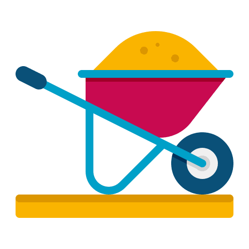 Wheelbarrow construction and tools barrow wheelbarrow icon