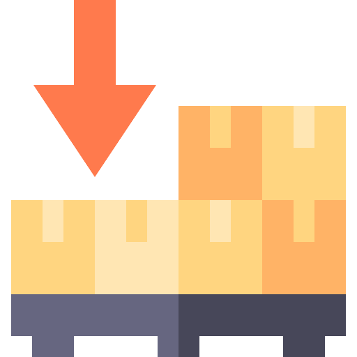 Import pallet import shipping and delivery icon