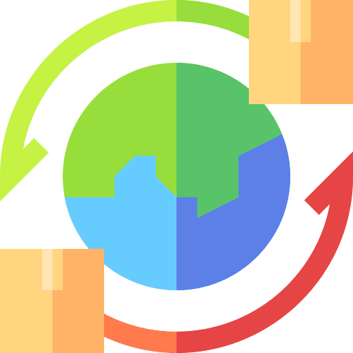 Transportation world circular arrows worldwide icon