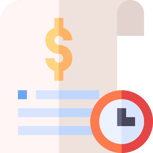 Agreement clock time dollar icon Agreement clock time dollar icon