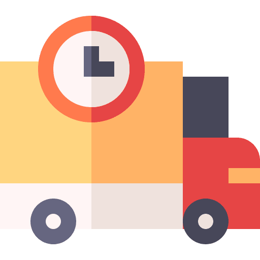 Delivery clock shipping and delivery truck icon Delivery clock shipping and delivery truck icon