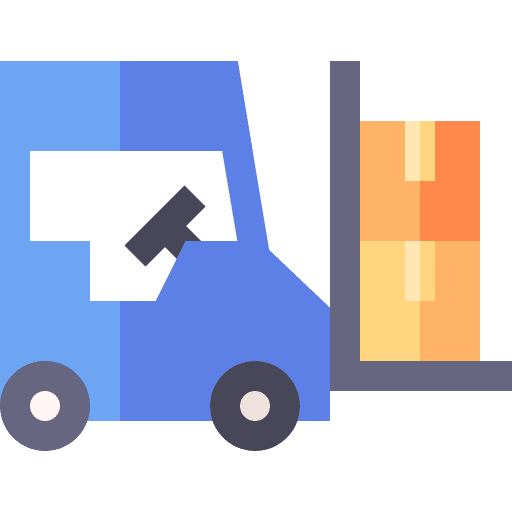 Forklift industry transportation freight icon Forklift industry transportation freight icon