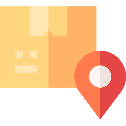 Location location pin shipping and delivery box icon Location location pin shipping and delivery box icon