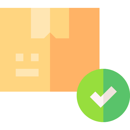 Approved shipment cargo parcel icon Approved shipment cargo parcel icon