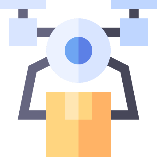 Drone shipping and delivery transport shipment icon Drone shipping and delivery transport shipment icon
