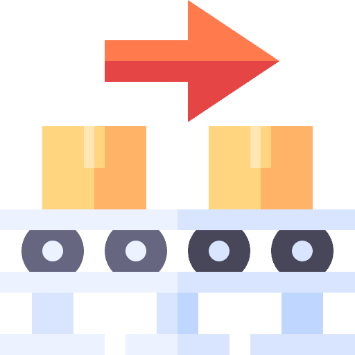 Moving right arrow moving parcel icon Moving right arrow moving parcel icon