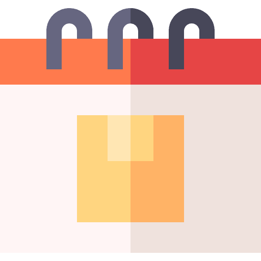 Shipping logistics time and date calendar icon Shipping logistics time and date calendar icon