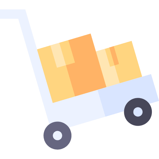 Trolley box shipping and delivery carts icon Trolley box shipping and delivery carts icon